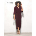 Chiffon Crepe Wrap Women Dress